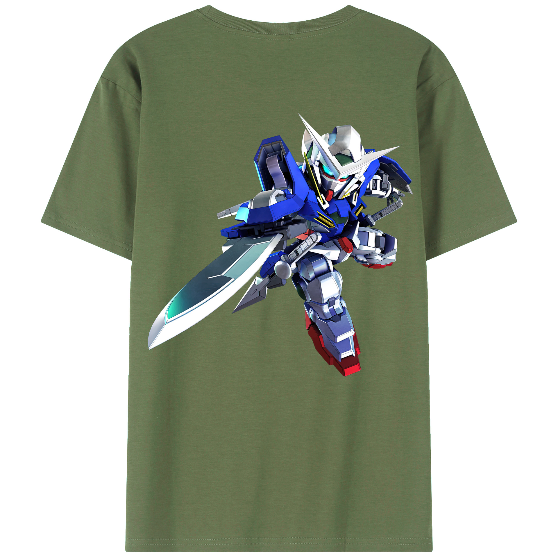 （画像用） 機動戦士ガンダム Mobile Suit Gundam 綿100％ メンズ半袖Tシャツ（バックプリント） 通気性
